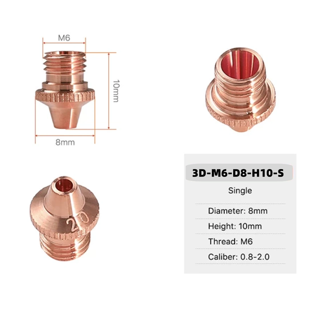 FMLN 3D M6 Series Laser Nozzles for 3D Laser Cutting