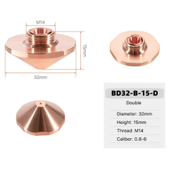 FMLN Bodor BD Series Laser Cutting Nozzles D32 H15 M14