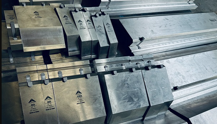A specialized WILA acute punch with a small included angle, used for achieving tight bend radii in sheet metal