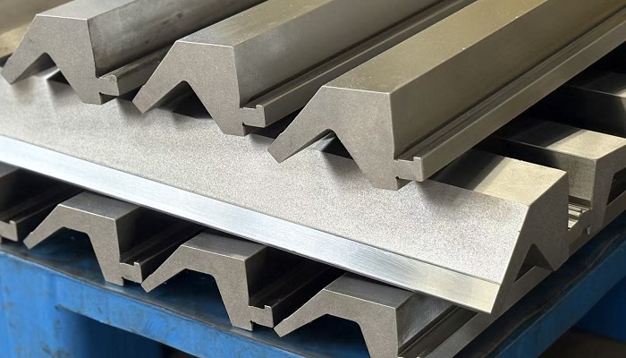 Amada style gooseneck tool for complex deep box folding sequences.